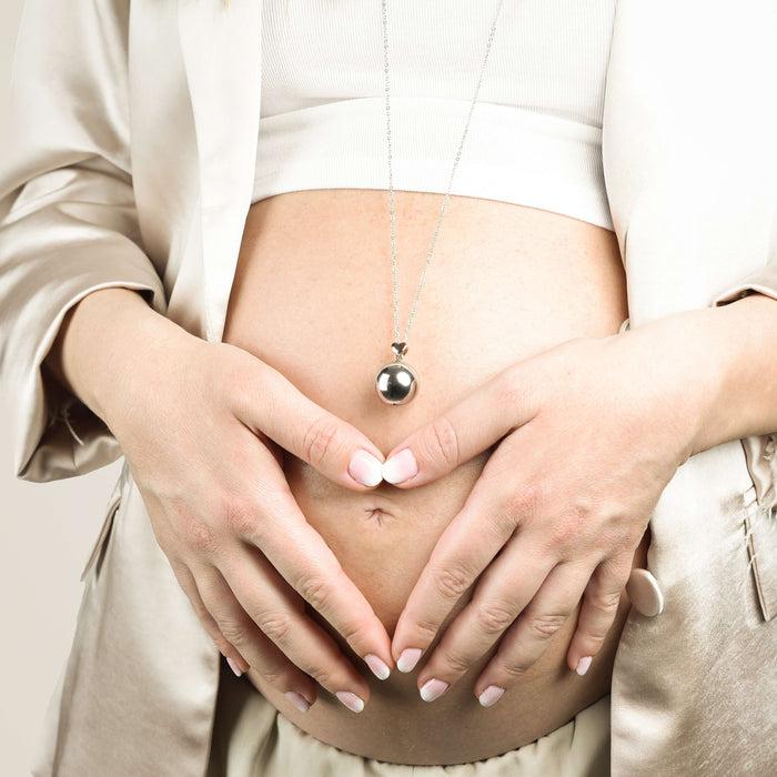 ANGEL CALLER NECKLACE IN STEEL, METAL PENDANT WITH PINK HEART