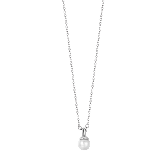 COLLIER FEMME EN ACIER AVEC PERLES DE 4 MM