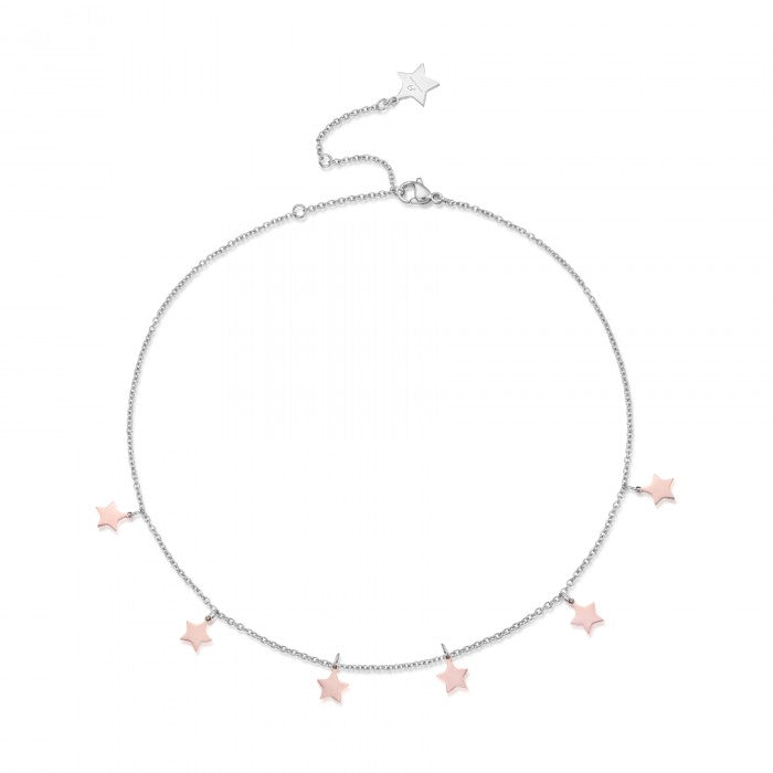 Necklace With Rose Stars
