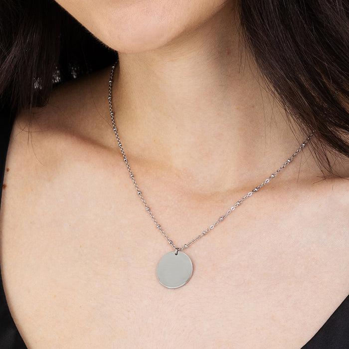 COLLANA DONNA PERSONALIZZATA IN ACCIAIO CON PIASTRA