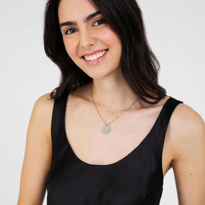 COLLANA DONNA PERSONALIZZATA IN ACCIAIO CON PIASTRA