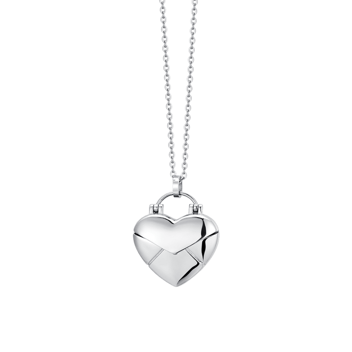COLLIER FEMME EN ACIER AVEC LETTRE COEUR