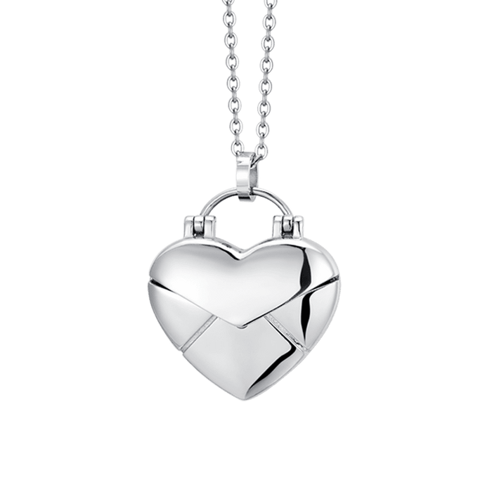 COLLIER FEMME EN ACIER AVEC LETTRE COEUR
