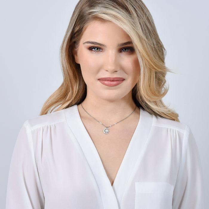 COLLIER FEMME EN ACIER ÉTOILE ET LUNE