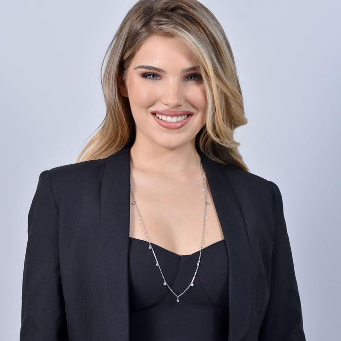 COLLIER FEMME EN ACIER AVEC CRISTAUX BLANCS