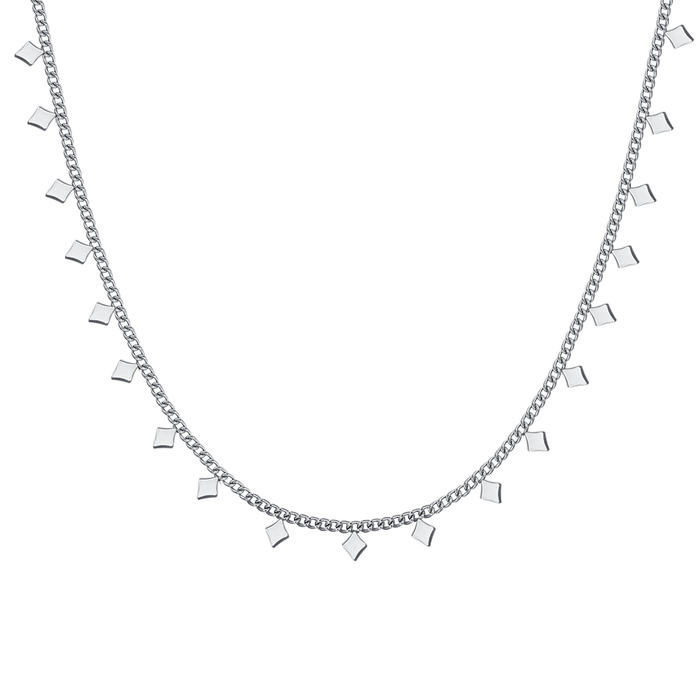 COLLANA DONNA IN ACCIAIO CON ROMBI