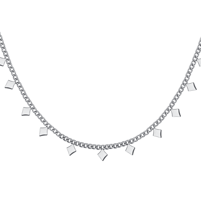 COLLANA DONNA IN ACCIAIO CON ROMBI