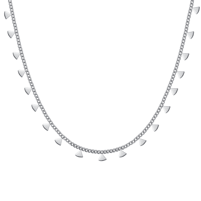 WOMEN'S STEEL NECKLACE WITH TRIANGLES