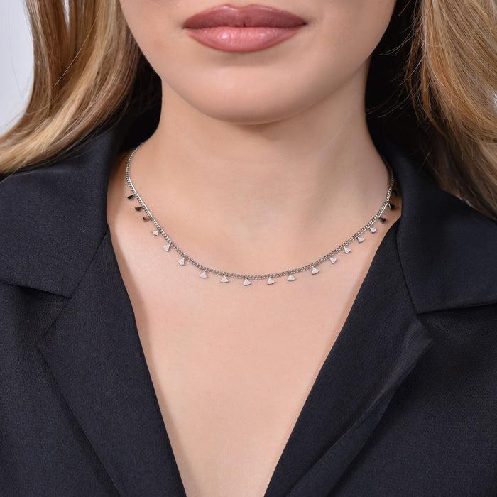 WOMEN'S STEEL NECKLACE WITH TRIANGLES