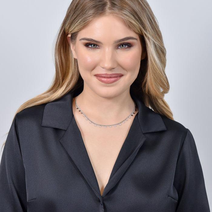 WOMEN'S STEEL NECKLACE WITH TRIANGLES