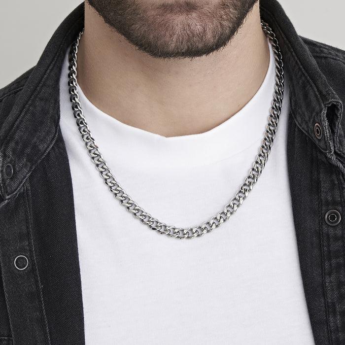 UNISEX STEEL NECKLACE WITH 9 MM CHAIN LINK