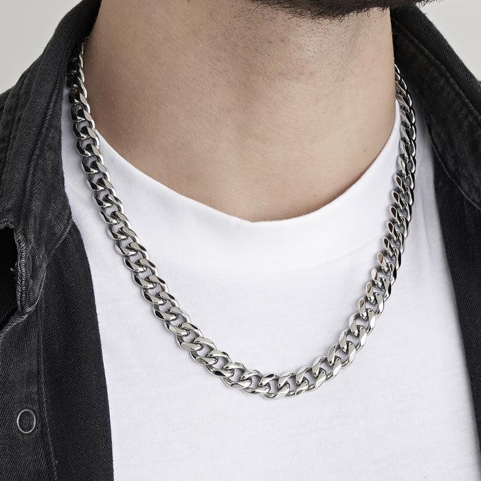 UNISEX STEEL NECKLACE WITH 11 MM CHAIN LINK