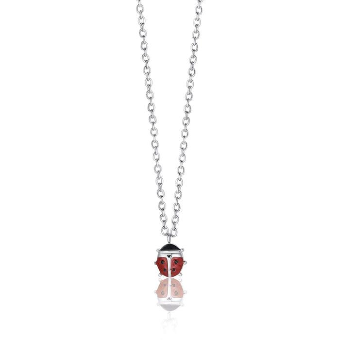 CHILDREN'S STEEL NECKLACE WITH LADYBUG