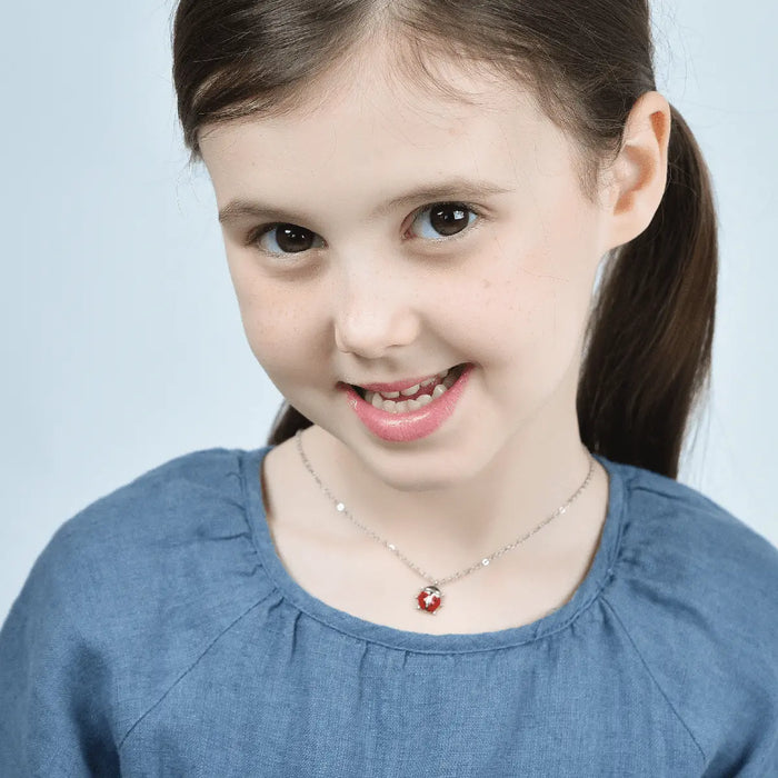 CHILDREN'S STEEL NECKLACE WITH LADYBUG