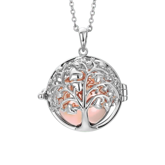 ANGEL CALLER NECKLACE WITH TREE OF LIFE STEEL