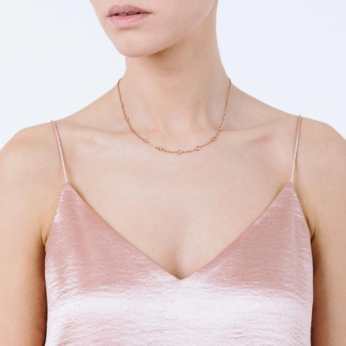 WOMEN'S NECKLACE IN IP ROSE STEEL