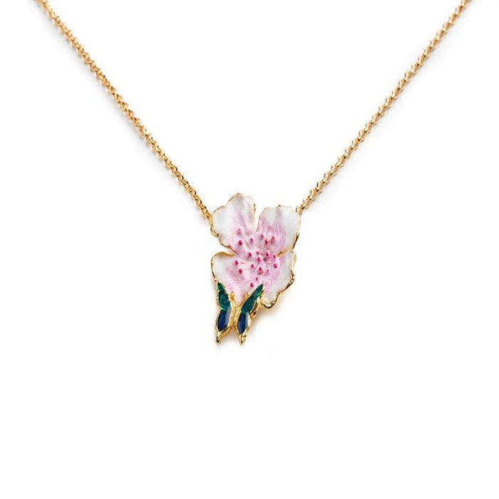 Collana Farfalla/Fiore di Pesco