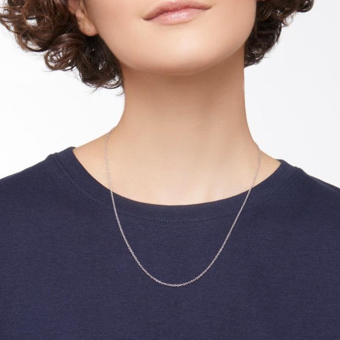 COLLIER ESSENTIALS EN OR BLANC RHODIÉ 18 CARATS