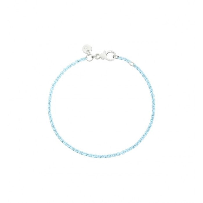 BRACCIALE IN ARGENTO AZZURRO PASTELLO