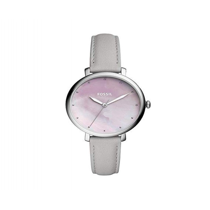 Jacqueline Watch with Grey Leather Strap