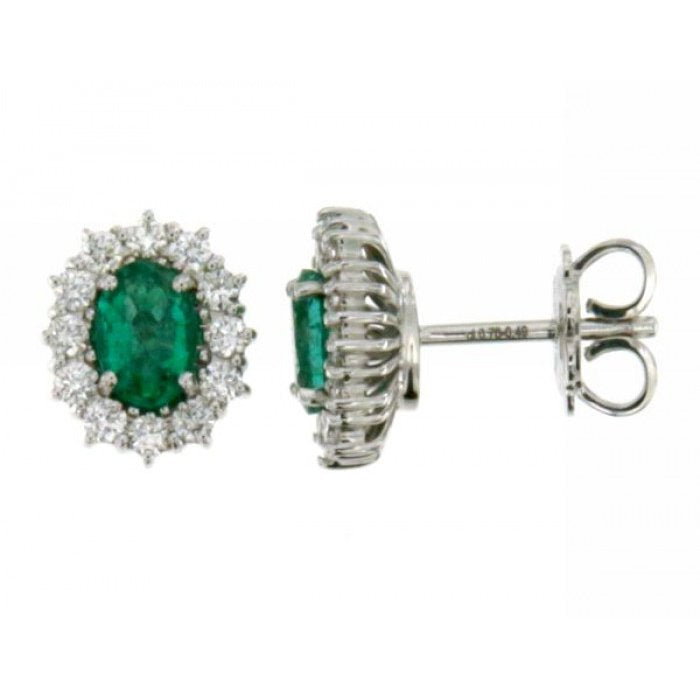 EMERALD AND BR EARRINGS