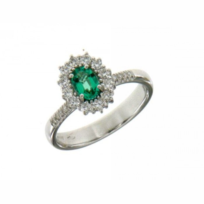 EMERALD AND BR RING