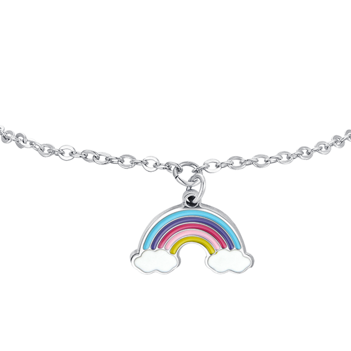 GIRL'S STEEL BRACELET WITH RAINBOW