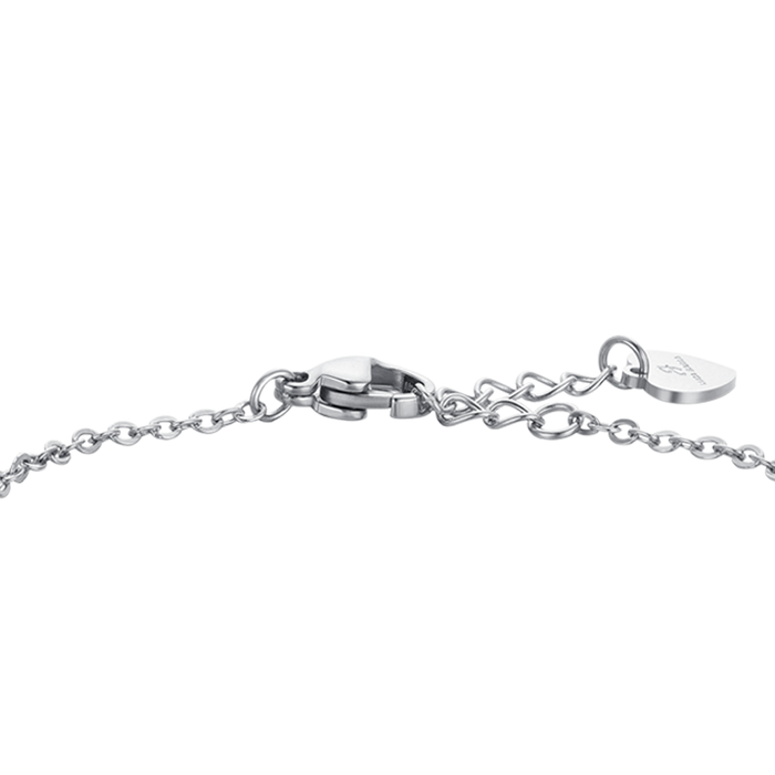 GIRL'S BRACELET IN STEEL, PURPLE ENAMEL AND PLATE