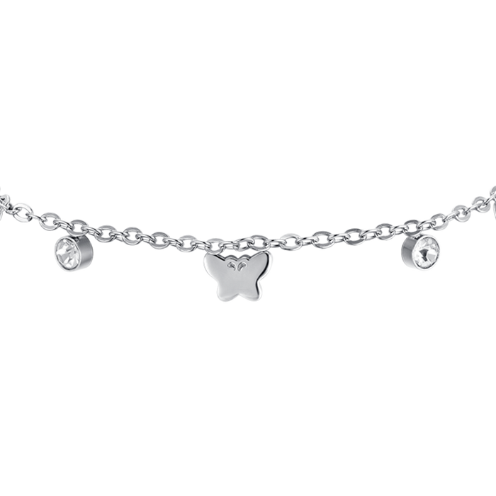 BRACCIALE BAMBINA IN ACCIAIO CON FARFALLE