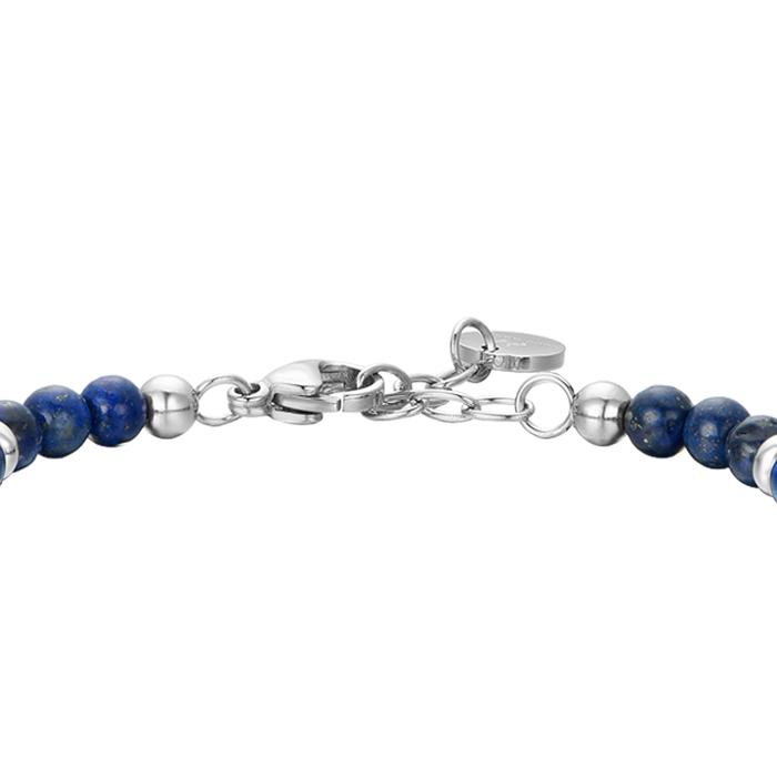 CHILDREN'S BRACELET IN STEEL ANCHOR WITH BLUE STONES