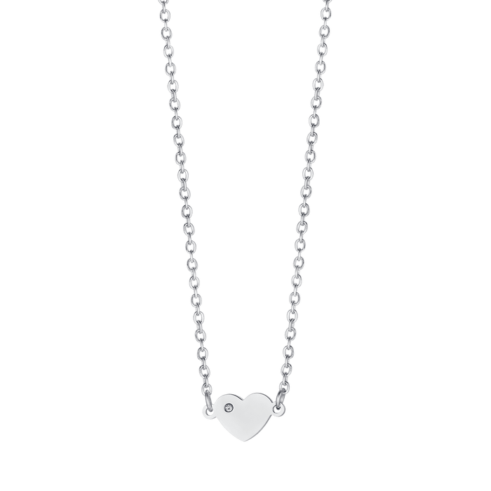 GIRL'S NECKLACE IN STEEL WITH HEART