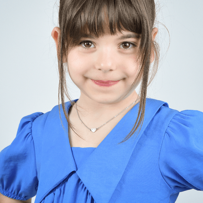 GIRL'S NECKLACE IN STEEL WITH HEART