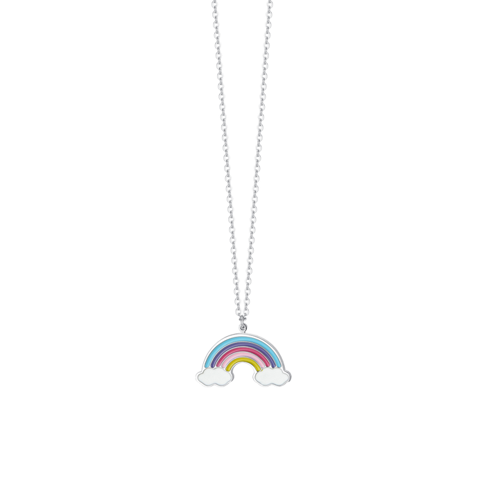 GIRL'S STEEL NECKLACE WITH RAINBOW