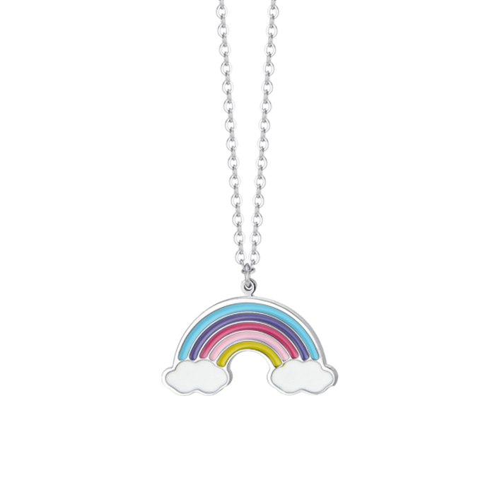 GIRL'S STEEL NECKLACE WITH RAINBOW