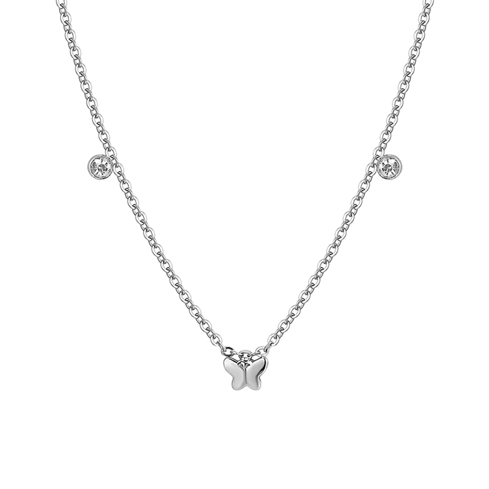 CHILDREN'S STEEL NECKLACE WITH BUTTERFLIES