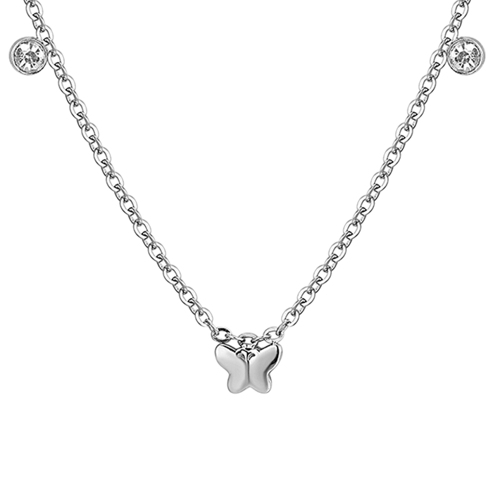 CHILDREN'S STEEL NECKLACE WITH BUTTERFLIES