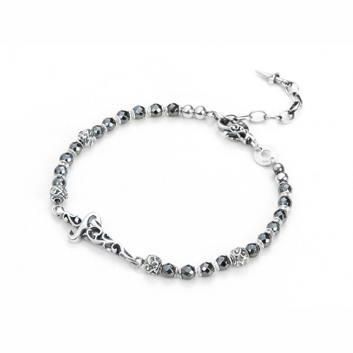 Bracelet chapelet corps gris
