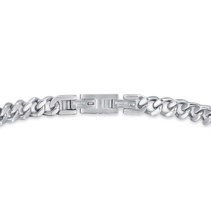 Steel Bracelet With White Crystals