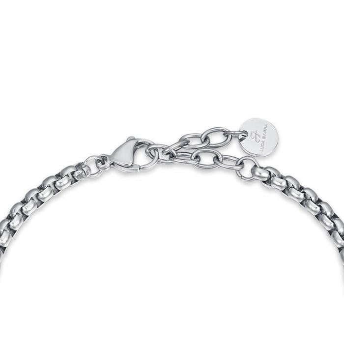 Steel bracelet with ip rose wind rose