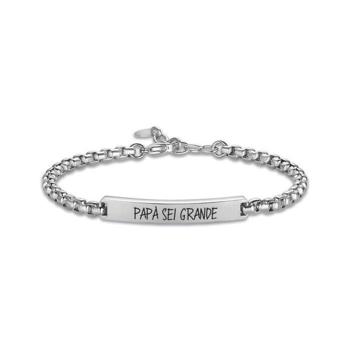Bracciale in acciaio papa' sei grande