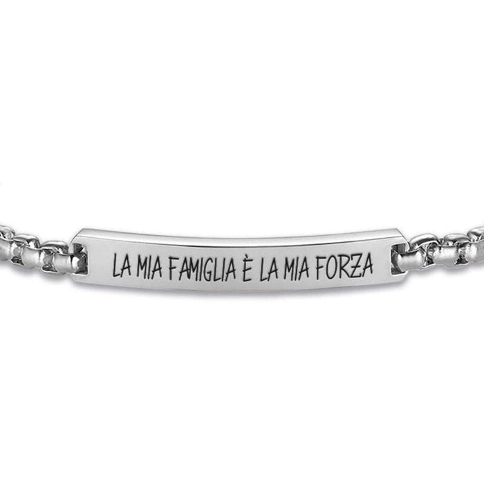 Steel bracelet my family is my strength