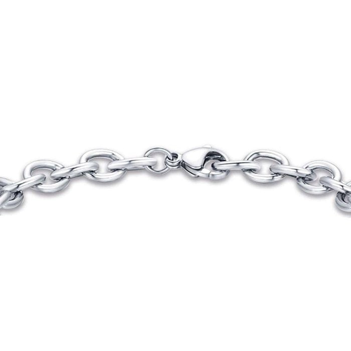 Bracciale in acciaio con elemento in acciaio