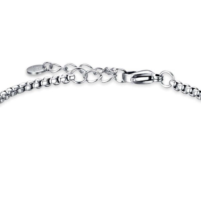 Bracciale in acciaio con elemento ip nero
