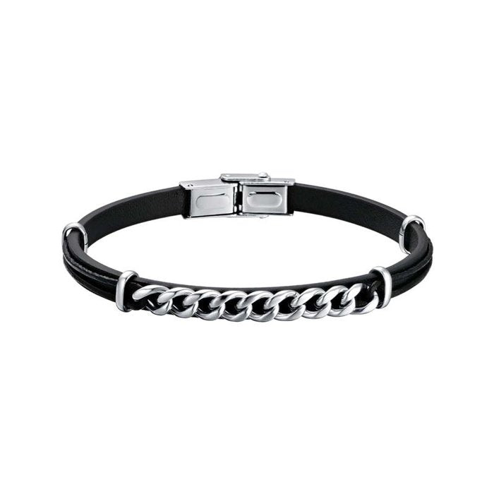 Black faux leather bracelet