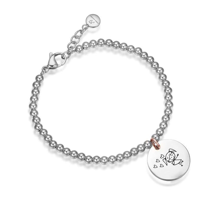 Steel Bracelet With Baby Girl