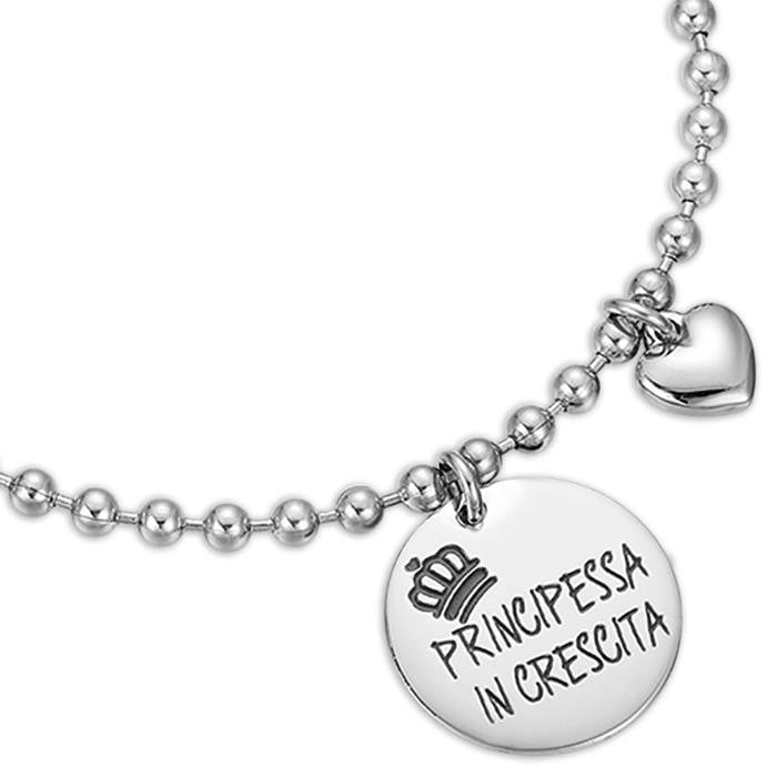 Bracelet avec inscription « Princesse en pleine croissance »