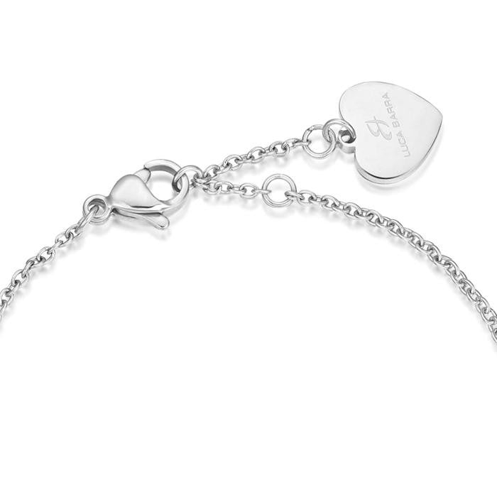 Bracelet en acier avec cœurs