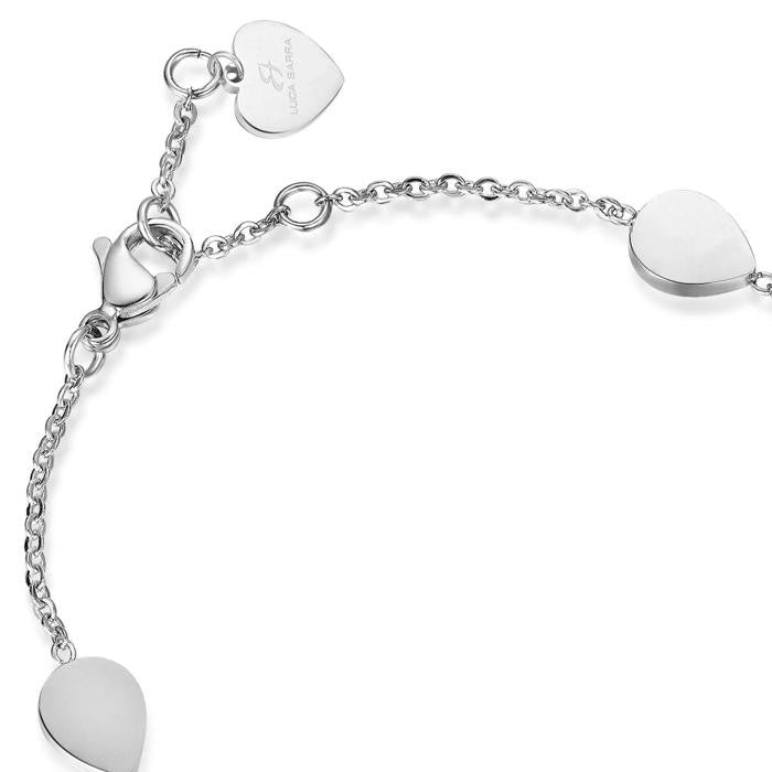 Bracelet en acier avec résine et cristaux blancs