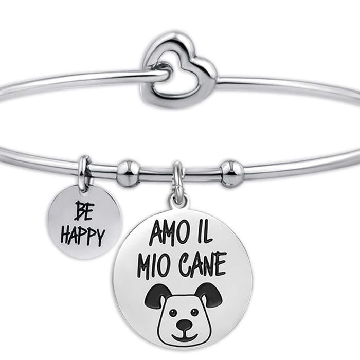 I Love My Dog Steel Bracelet