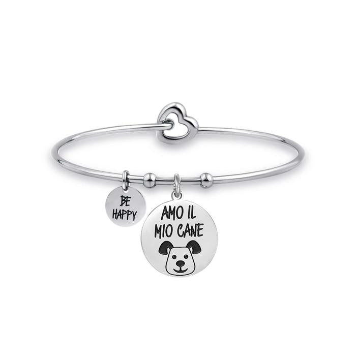 I Love My Dog Steel Bracelet